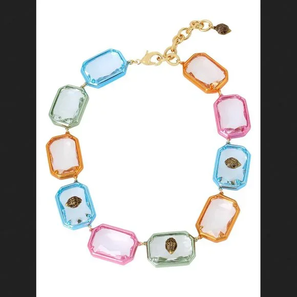 Kurt Geiger Eagle's Head Crystal Collar Necklace - Picture 3 of 5